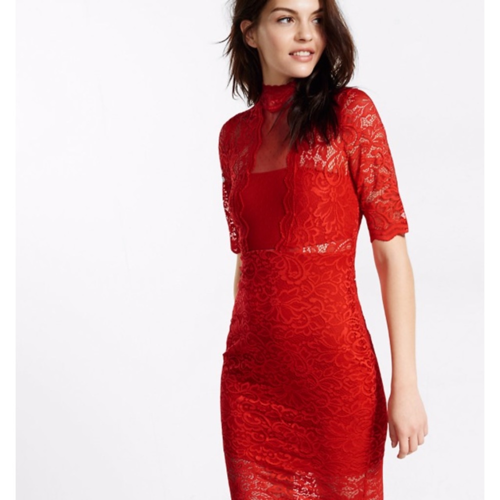 ❤️Lace Mock Neck Sheath Dress❤️